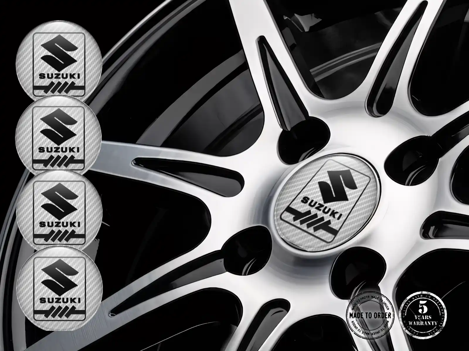 Suzuki Adesivo Silicone Stile Emblemi Cerchio Cupola